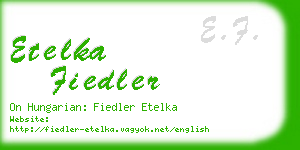 etelka fiedler business card